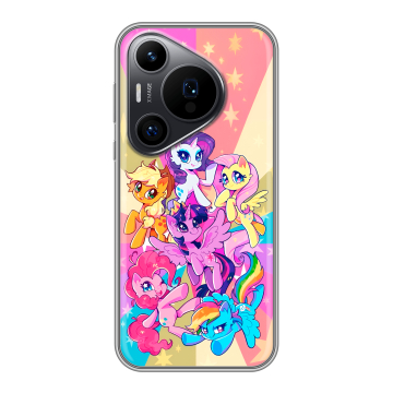 Силиконовый чехол на Huawei P70 Pro с принтом My little pony Дружба чудо