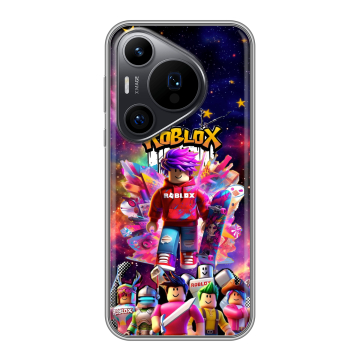 Силиконовый чехол на Huawei P70 Pro с принтом Roblox Роблокс