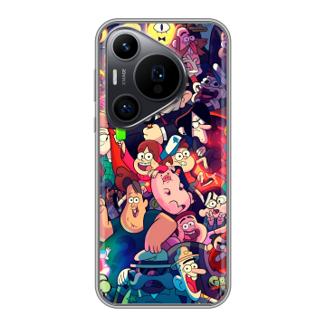 Силиконовый чехол на Huawei P70 Pro с принтом Gravity Falls Гравити Фолз Силиконовый чехол на Huawei P70 Pro с принтом Gravity Falls Гравити Фолз