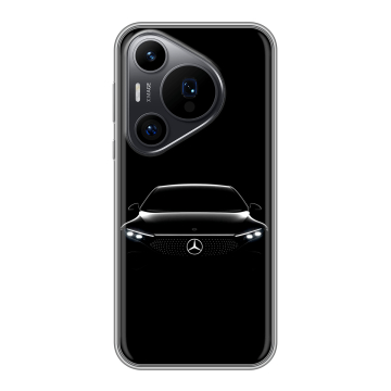Силиконовый чехол на Huawei P70 Pro с принтом Mercedes Мерседес