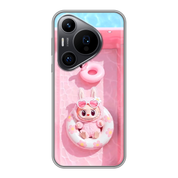Силиконовый чехол на Huawei P70 Pro с принтом Labubu Лабубу