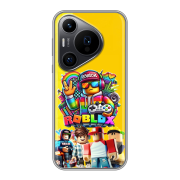 Силиконовый чехол на Huawei P70 Pro с принтом Roblox Роблокс