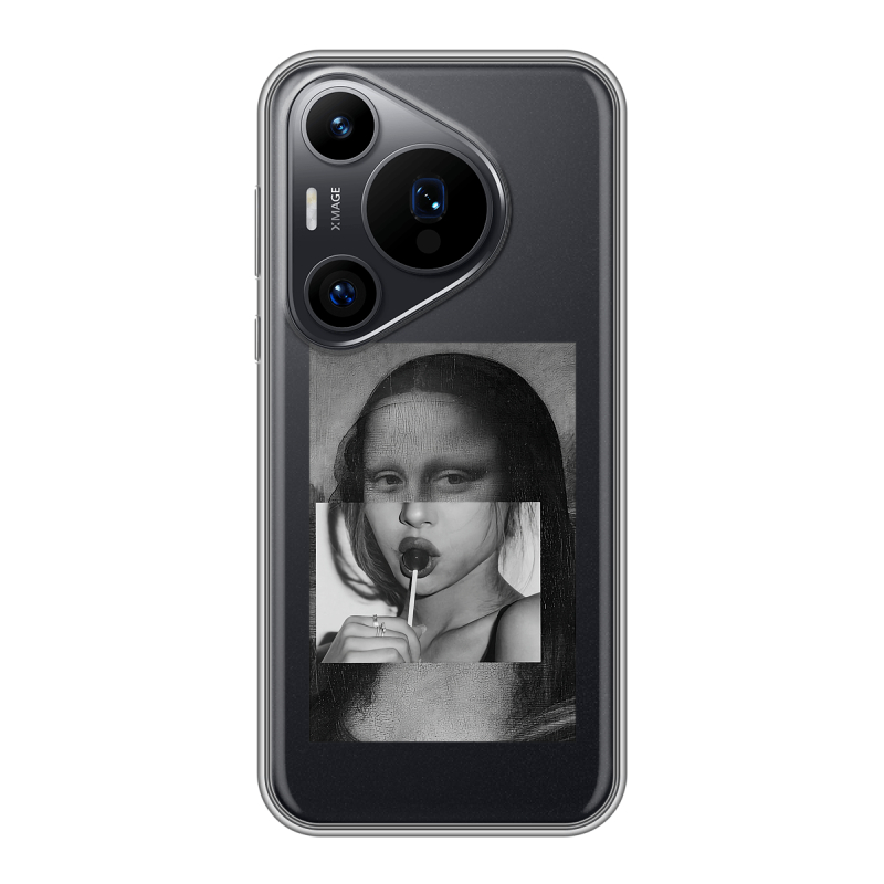 Силиконовый чехол на Huawei P70 Pro с принтом Мона Лиза Силиконовый чехол на Huawei P70 Pro с принтом Мона Лиза