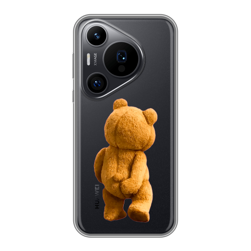 Силиконовый чехол на Huawei P70 Pro с принтом Медведь Силиконовый чехол на Huawei P70 Pro с принтом Медведь