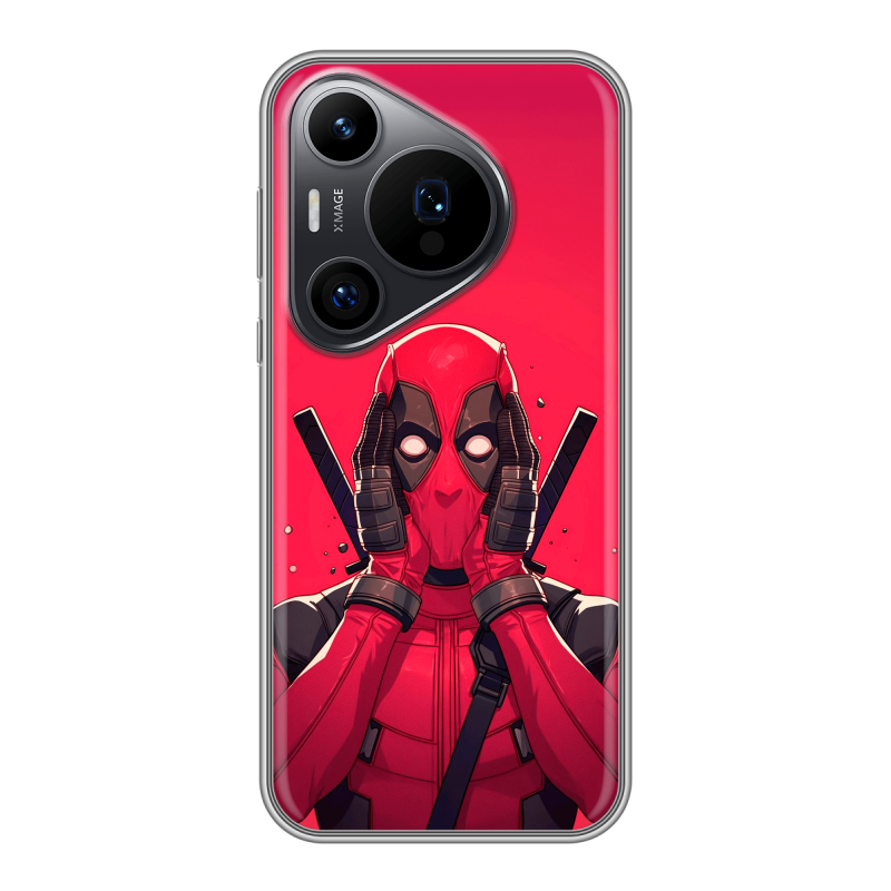 Силиконовый чехол на Huawei P70 Pro с принтом Дедпул Deadpool Силиконовый чехол на Huawei P70 Pro с принтом Дедпул Deadpool
