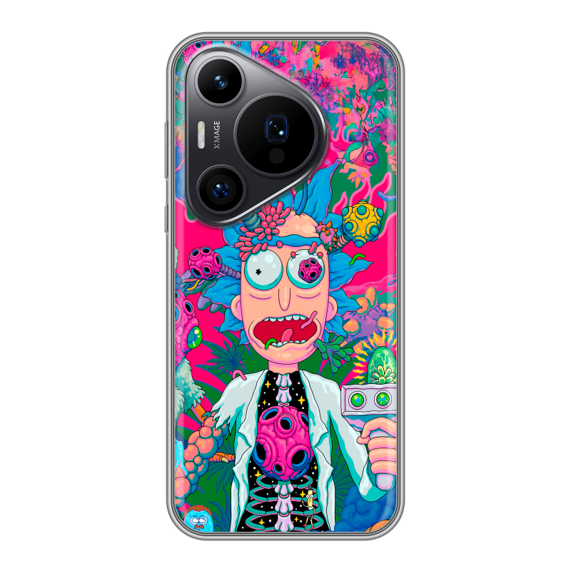 Силиконовый чехол на Huawei P70 Pro с принтом Рик и Морти Rick Morty Силиконовый чехол на Huawei P70 Pro с принтом Рик и Морти Rick Morty