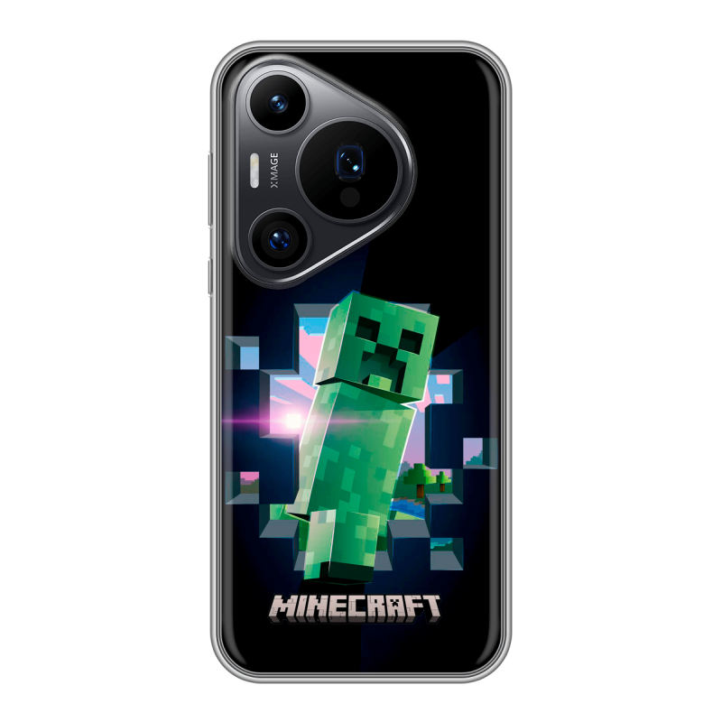 Силиконовый чехол на Huawei P70 Pro с принтом Майнкрафт Minecraft Силиконовый чехол на Huawei P70 Pro с принтом Майнкрафт Minecraft