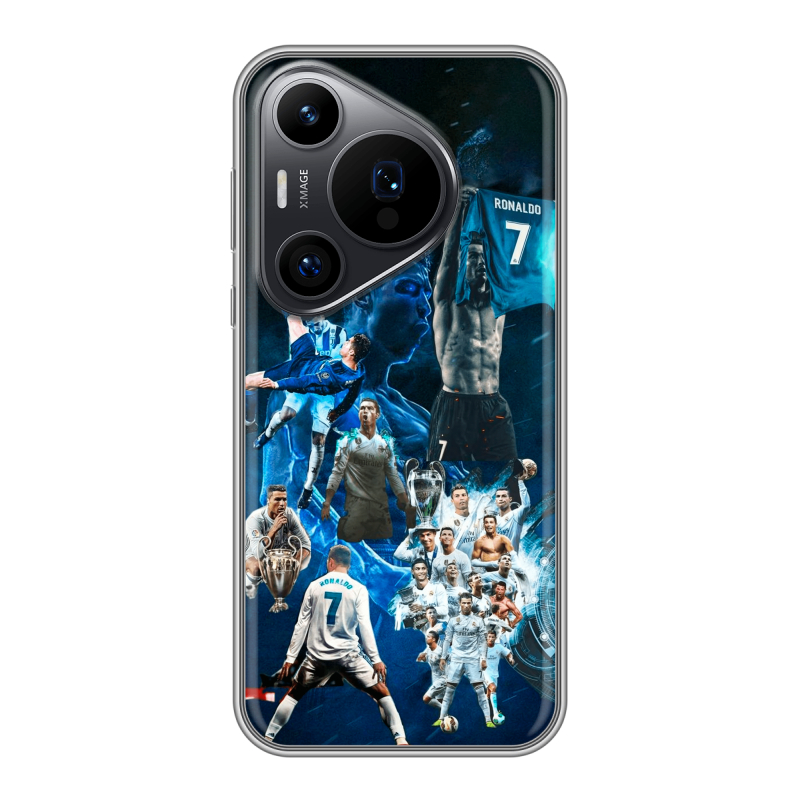 Силиконовый чехол на Huawei P70 Pro с принтом Реал Роналдо Силиконовый чехол на Huawei P70 Pro с принтом Реал Роналдо