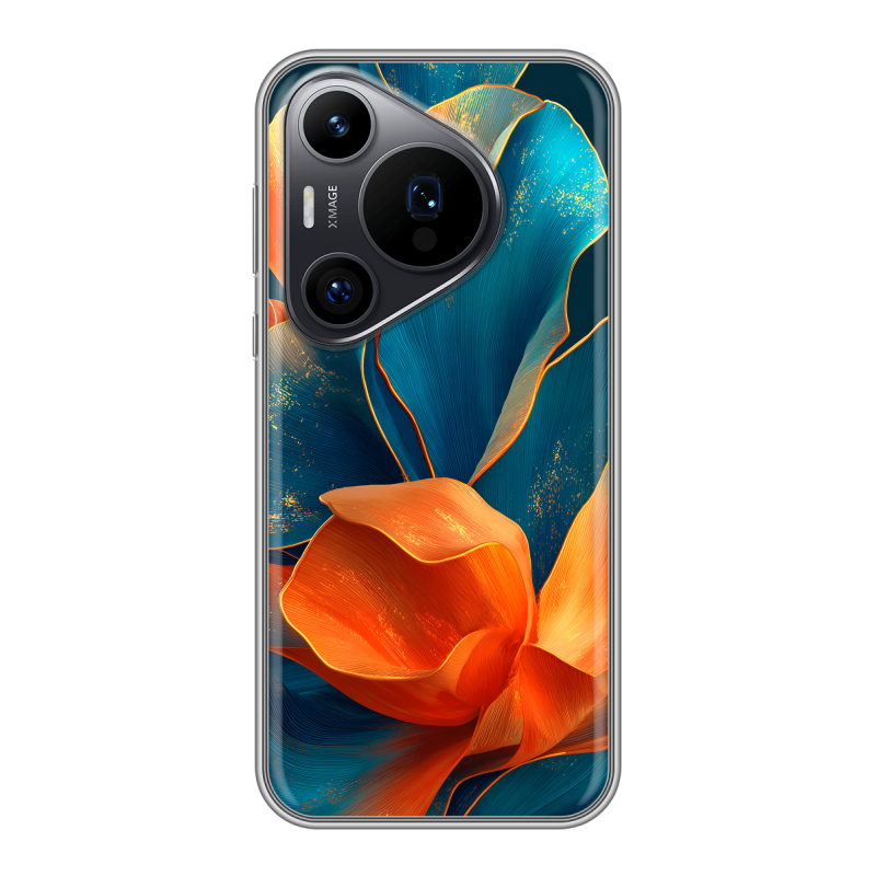 Силиконовый чехол на Huawei P70 Pro с принтом Цветы Силиконовый чехол на Huawei P70 Pro с принтом Цветы