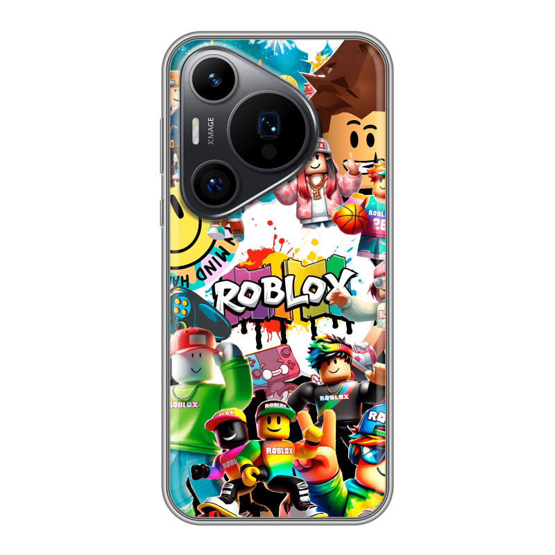 Силиконовый чехол на Huawei P70 Pro с принтом Roblox Роблокс Силиконовый чехол на Huawei P70 Pro с принтом Roblox Роблокс