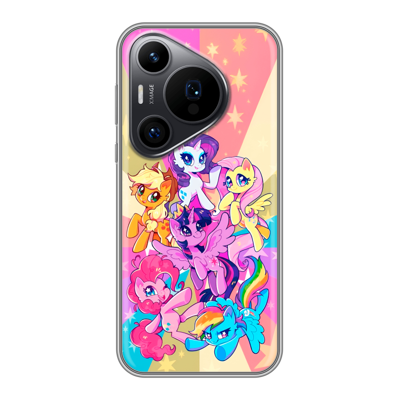 Силиконовый чехол на Huawei P70 Pro с принтом My little pony Дружба чудо Силиконовый чехол на Huawei P70 Pro с принтом My little pony Дружба чудо