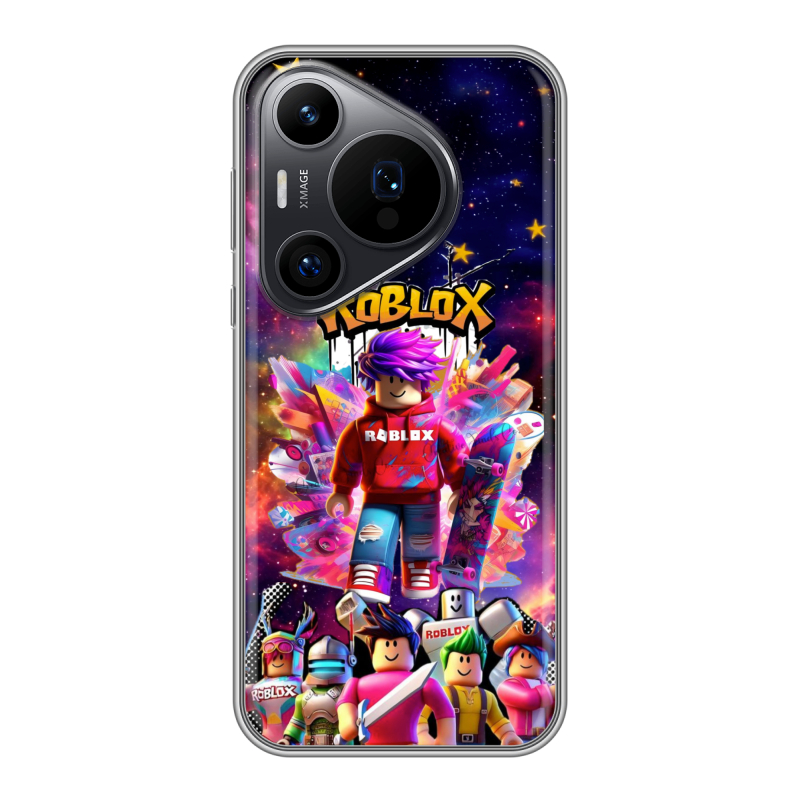 Силиконовый чехол на Huawei P70 Pro с принтом Roblox Роблокс Силиконовый чехол на Huawei P70 Pro с принтом Roblox Роблокс