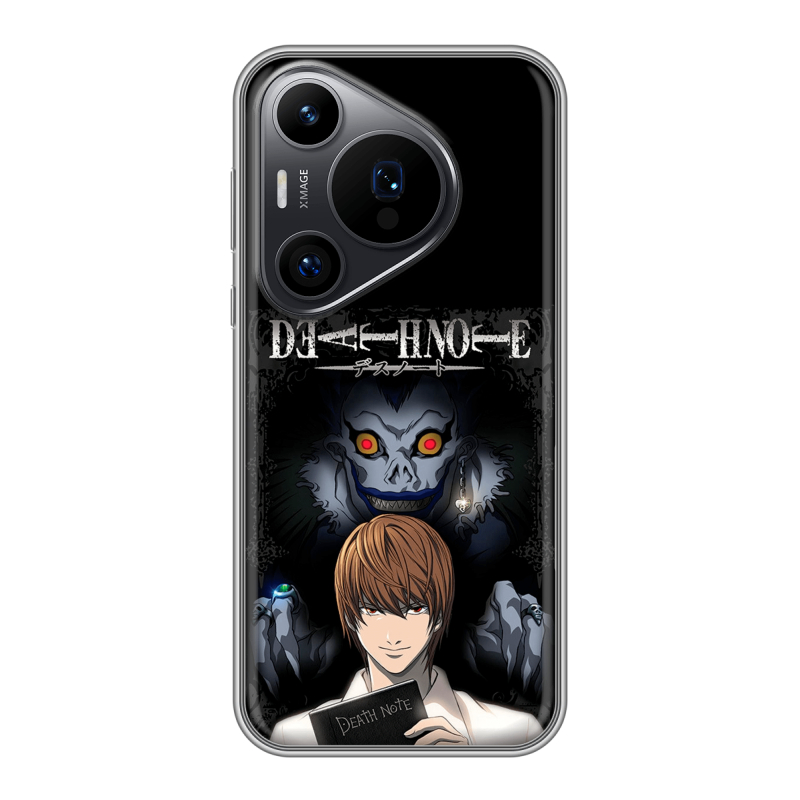 Силиконовый чехол на Huawei P70 Pro с принтом Death note Тетрадь смерти Силиконовый чехол на Huawei P70 Pro с принтом Death note Тетрадь смерти