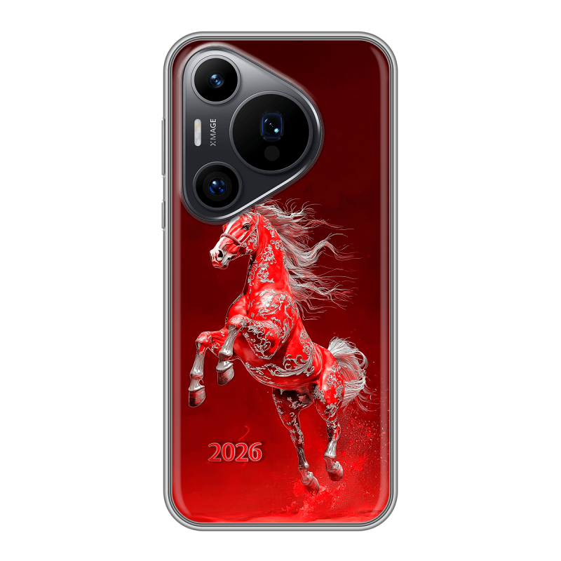 Силиконовый чехол на Huawei P70 Pro с принтом Новый год Силиконовый чехол на Huawei P70 Pro с принтом Новый год