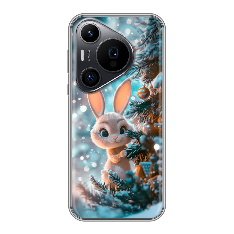 Силиконовый чехол на Huawei P70 Pro с принтом Новый год Силиконовый чехол на Huawei P70 Pro с принтом Новый год