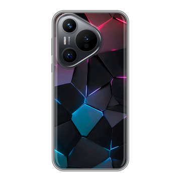 Силиконовый чехол на Huawei P70 с принтом Геометрия неона Силиконовый чехол на Huawei P70 с принтом Геометрия неона
