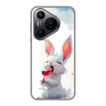 Силиконовый чехол на Huawei P70 с принтом кролик зайчик