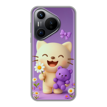 Силиконовый чехол на Huawei P70 с принтом для девочек Силиконовый чехол на Huawei P70 с принтом для девочек