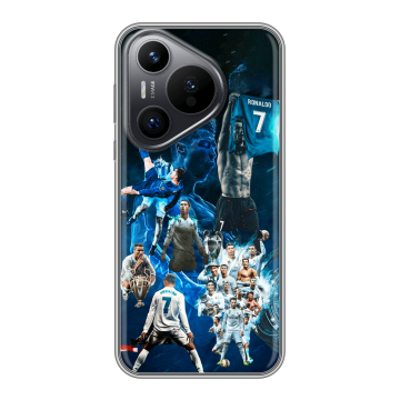 Силиконовый чехол на Huawei P70 с принтом Реал Роналдо