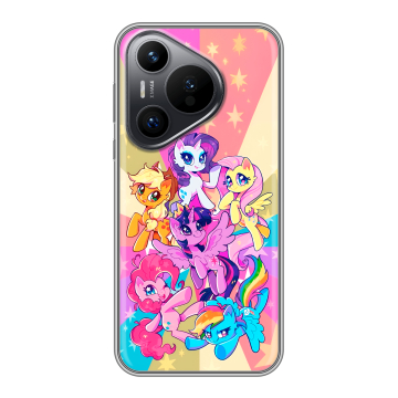Силиконовый чехол на Huawei P70 с принтом My little pony Дружба чудо