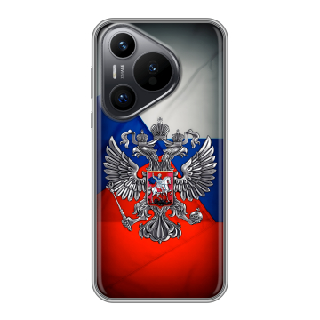 Силиконовый чехол на Huawei P70 с принтом Флаг России