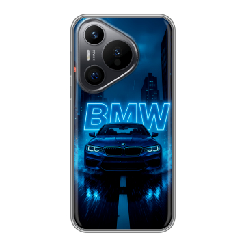 Силиконовый чехол на Huawei P70 с принтом BMW БМВ