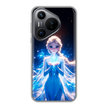 Силиконовый чехол на Huawei P70 с принтом Холодное сердце Frozen