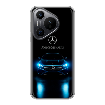 Силиконовый чехол на Huawei P70 с принтом Mercedes Мерседес