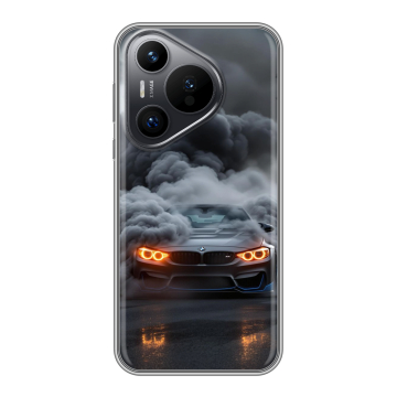 Силиконовый чехол на Huawei P70 с принтом BMW БМВ