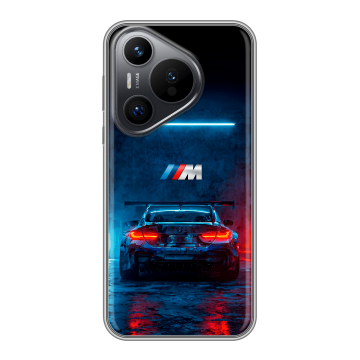 Силиконовый чехол на Huawei P70 с принтом BMW БМВ