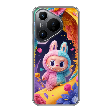 Силиконовый чехол на Huawei P70 с принтом Labubu Лабубу Силиконовый чехол на Huawei P70 с принтом Labubu Лабубу