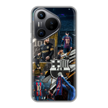 Силиконовый чехол на Huawei P70 с принтом Messi Barcelona
