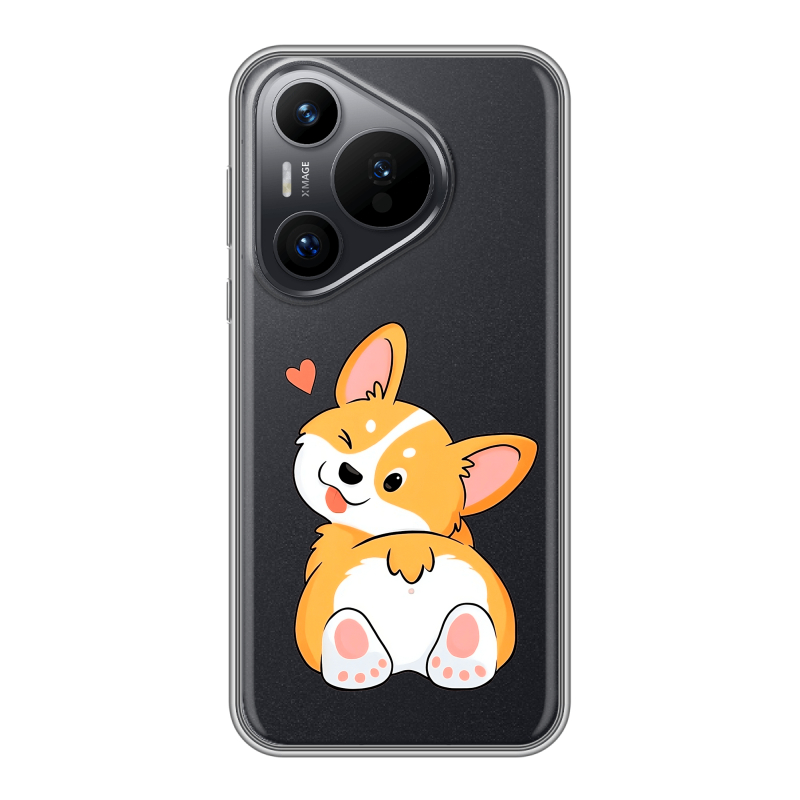 Силиконовый чехол на Huawei P70 с принтом Корги Силиконовый чехол на Huawei P70 с принтом Корги