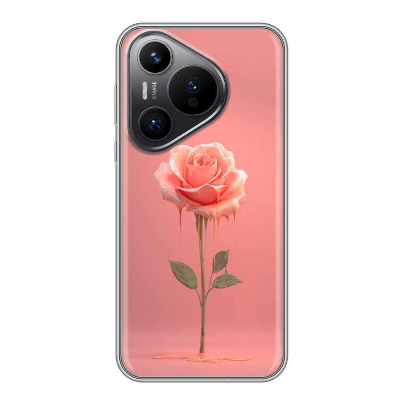 Силиконовый чехол на Huawei P70 с принтом Розовая роза Силиконовый чехол на Huawei P70 с принтом Розовая роза