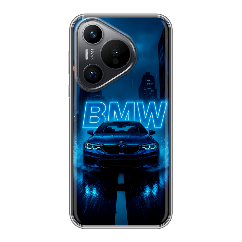 Силиконовый чехол на Huawei P70 с принтом BMW БМВ Силиконовый чехол на Huawei P70 с принтом BMW БМВ