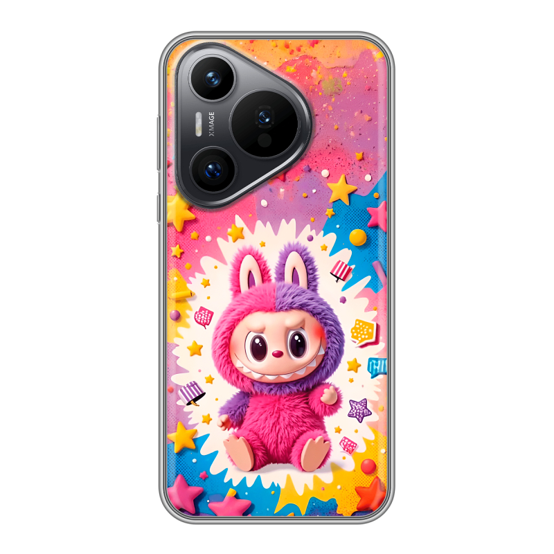 Силиконовый чехол на Huawei P70 с принтом Labubu Лабубу Силиконовый чехол на Huawei P70 с принтом Labubu Лабубу