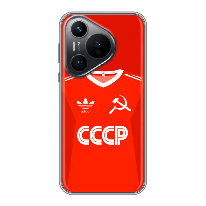 Силиконовый чехол на Huawei P70 с принтом Флаг Герб СССР Силиконовый чехол на Huawei P70 с принтом Флаг Герб СССР