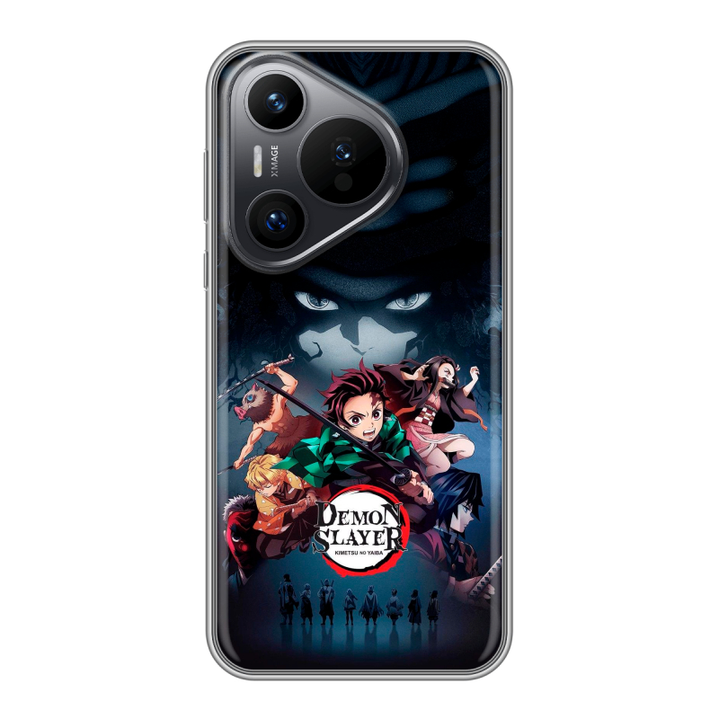 Силиконовый чехол на Huawei P70 с принтом Demon Slayer Клинок рассекающий демонов Силиконовый чехол на Huawei P70 с принтом Demon Slayer Клинок рассекающий демонов