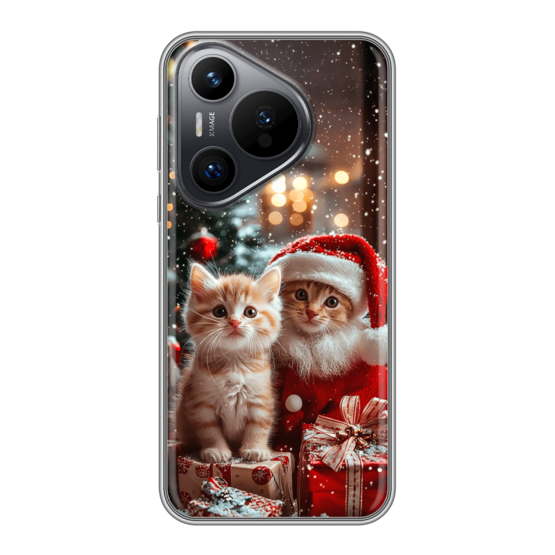Силиконовый чехол на Huawei P70 с принтом Новый год Силиконовый чехол на Huawei P70 с принтом Новый год