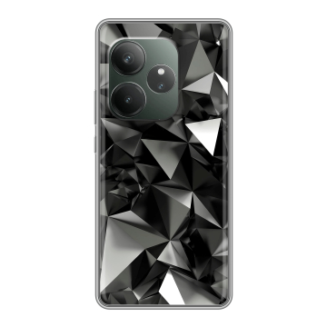 Силиконовый чехол на Realme GT Neo 6 SE с принтом Черные кристаллы