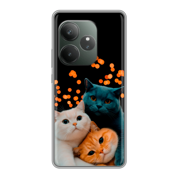 Силиконовый чехол на Realme GT Neo 6 SE с принтом Кошки