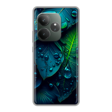 Силиконовый чехол на Realme GT Neo 6 SE с принтом Листья