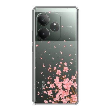 Силиконовый чехол на Realme GT Neo 6 SE с принтом Ветка сакуры