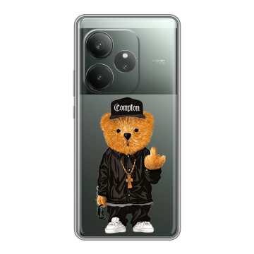 Силиконовый чехол на Realme GT Neo 6 SE с принтом Мишка