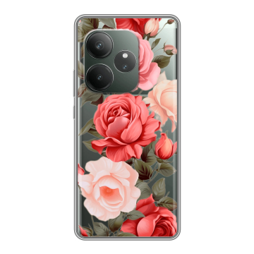 Силиконовый чехол на Realme GT Neo 6 SE с принтом Розы
