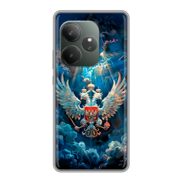 Силиконовый чехол на Realme GT Neo 6 SE с принтом Герб флаг России