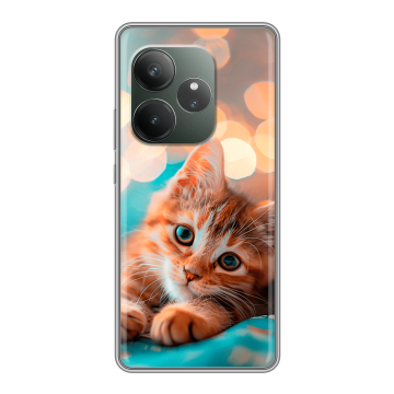 Силиконовый чехол на Realme GT Neo 6 SE с принтом котик