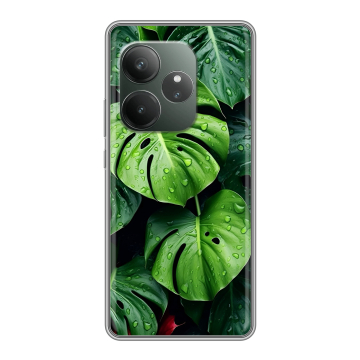 Силиконовый чехол на Realme GT Neo 6 SE с принтом Листья