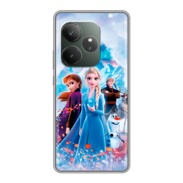Силиконовый чехол на Realme GT Neo 6 SE с принтом Холодное сердце Frozen
