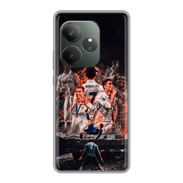 Силиконовый чехол на Realme GT Neo 6 SE с принтом Реал Роналдо Real Ronaldo